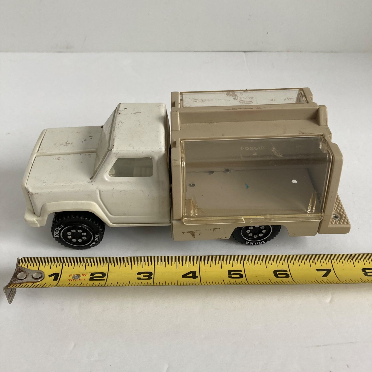 Vintage Tonka Bell System Utility Truck Toy w/ Opening Box Doors