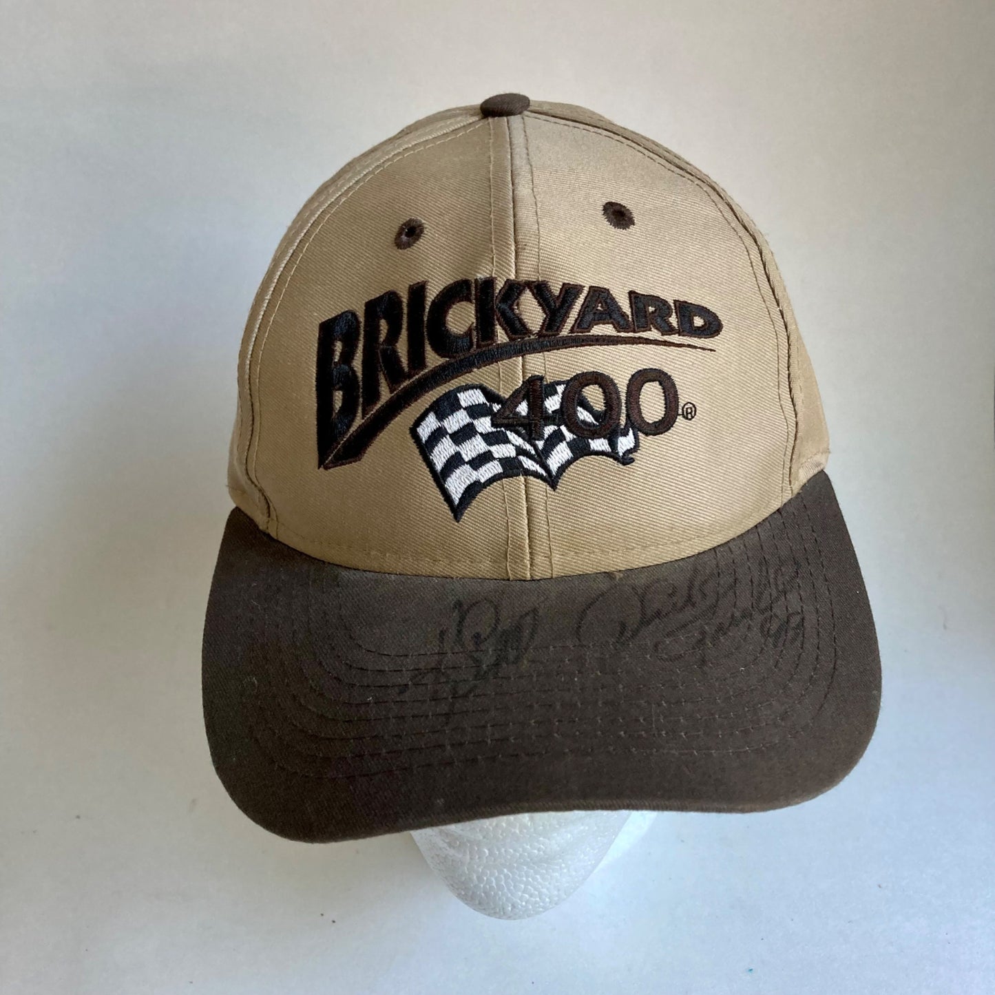 Vintage Brickyard 400 Ken Schrader Signed Hat NASCAR Autographed