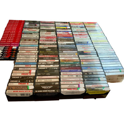 HUGE Lot 189 Vintage 70s 80s 90s Cassette Tapes Rock Pop Christian Soul