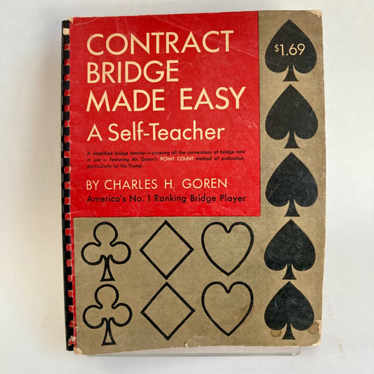 Vintage 1948 Contract Bridge Made Easy - A Self-Teacher Book by Charles Goren
