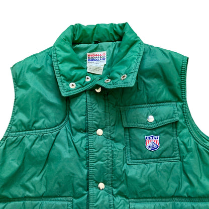 Vintage Sigallo Green Ski Puffer Vest Men's Size Medium CLEAN!
