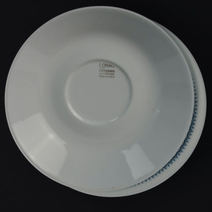 Corelle Corning Snowflake Blue Garland Saucers Lot of 6