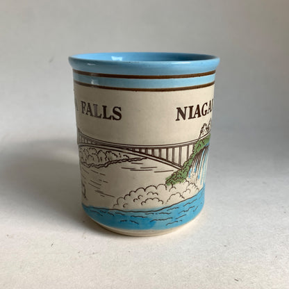 Vintage | Niagara Falls Blue Embossed Coffee Mug