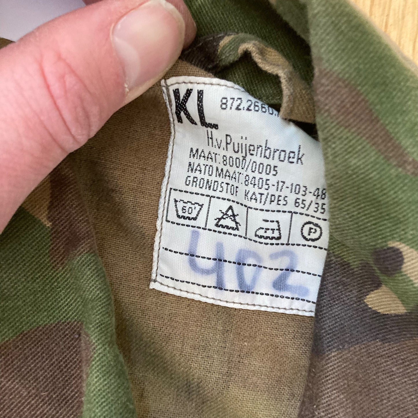 Dutch Military Camo Field Jacket DPM Army Shirt MADE IN HOLLAND