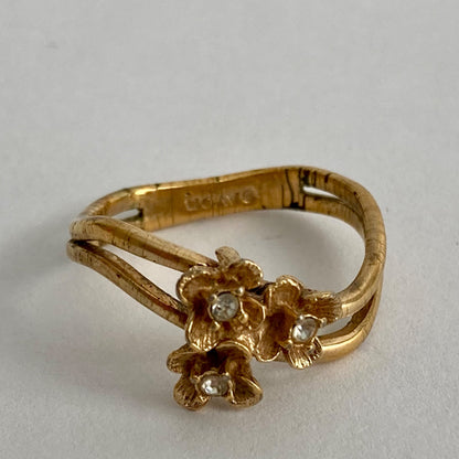 Vintage Avon Flower Brights Goldtone Ring Size 6