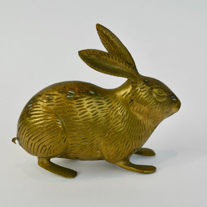 Brass Rabbit Bunny Vintage 5"