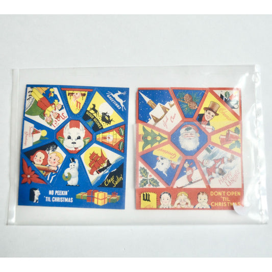 1940s Dennison Christmas Seals Two Sheets Vintage