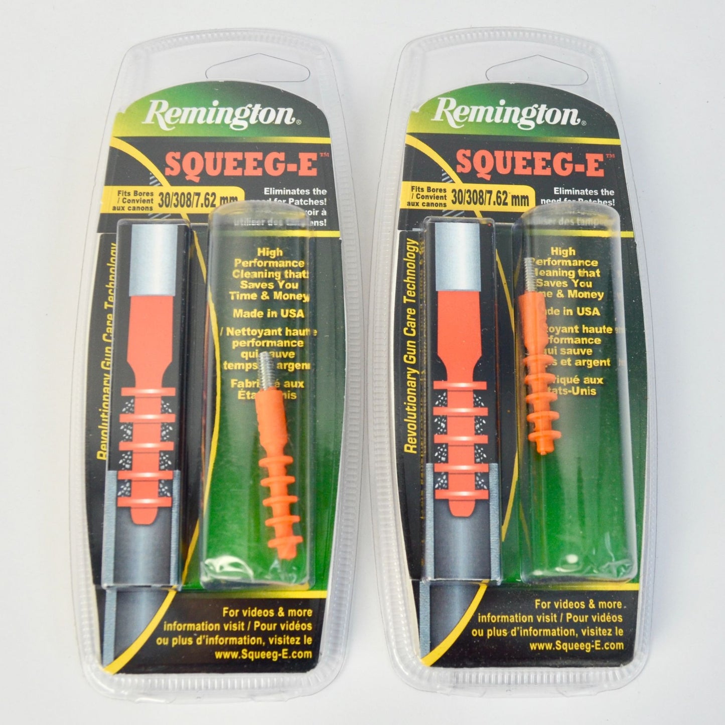 Lot 2 Remington Squeeg-E Bore Cleaner Swap .30-06 .308 7.62 mm Gun Cleaning