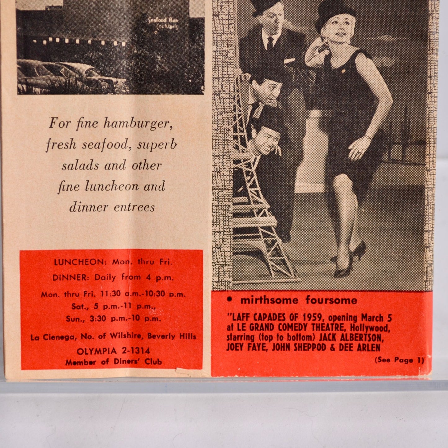 Key Dining Entertainment Southern California Catalog 1959 Vintage