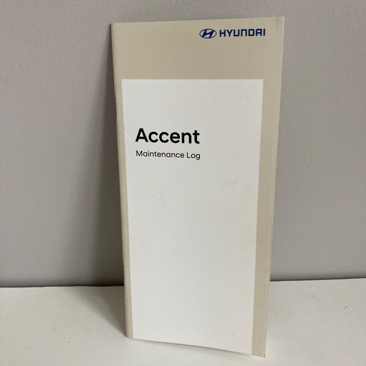 2017 Hyundai Accent Maintenance Log Booklet NEVER USED!