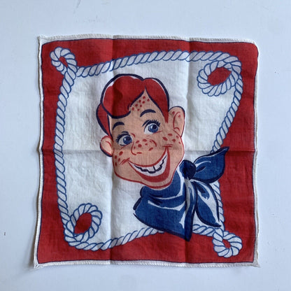 VINTAGE 1950'S HOWDY DOODY CHILDREN'S HANKY HANDKERCHIEF