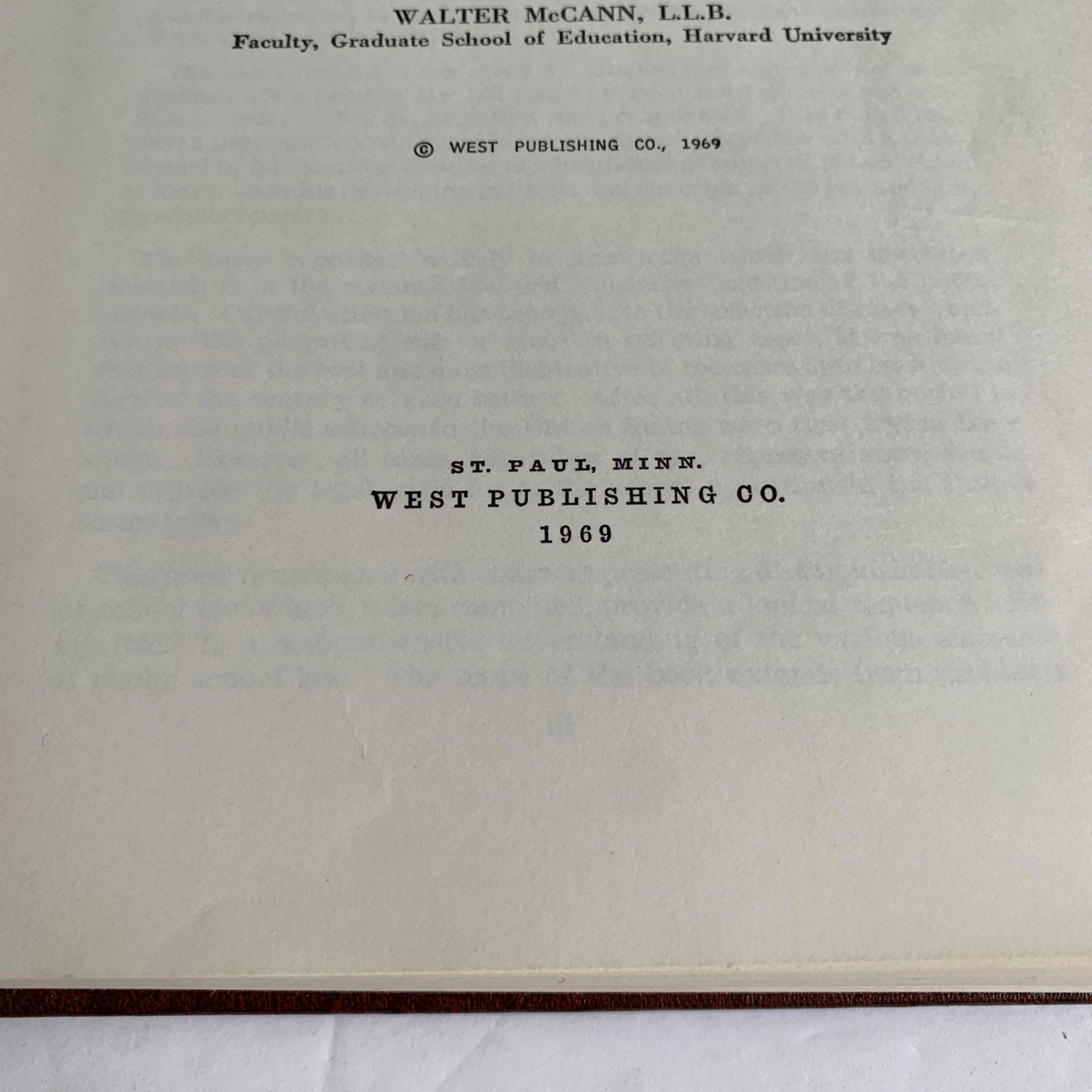 West Publishing Public School Law Cases and Materials 1969