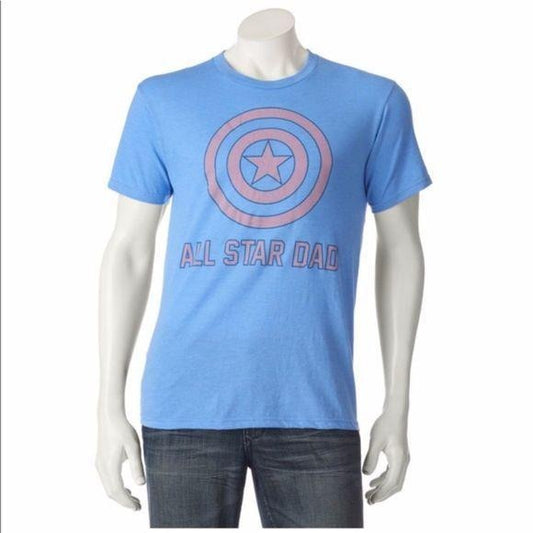 Marvel Captain America All-Star Dad Tee NEW