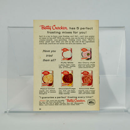 Betty Crocker's Frosting Secrets Booklet Fun with Frostings 1958 Vintage