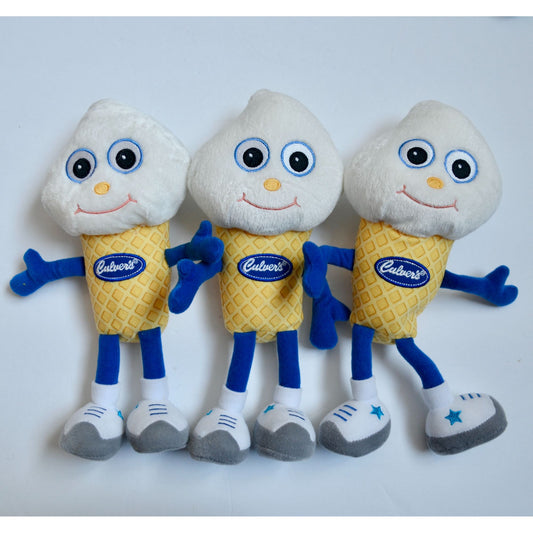 Culver's Scoopie Plush Toys Set of 3 Vintage 2005