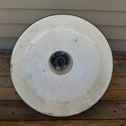 Vintage Miller 14" White Enamel Porcelain Barn Warehouse Light