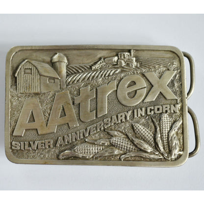 AAtrex Silver Anniversary Corn Pewter Belt Buckle