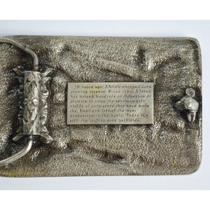 AAtrex Silver Anniversary Corn Pewter Belt Buckle