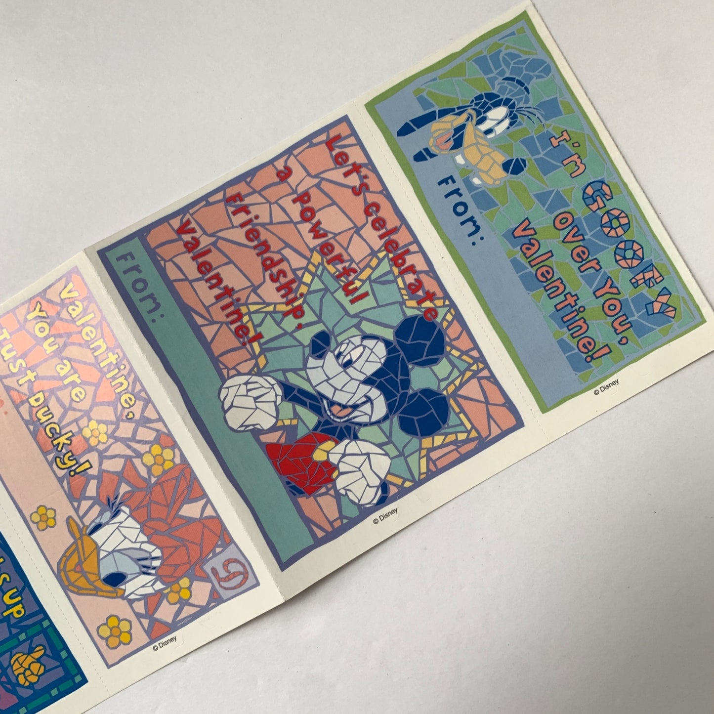 Vintage Disney Mickey Minnie Mouse Valentine Cards & Stickers