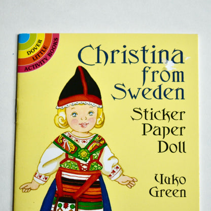 2003 Christina from Sweden Sticker Paper Doll Book NOS New Vintage