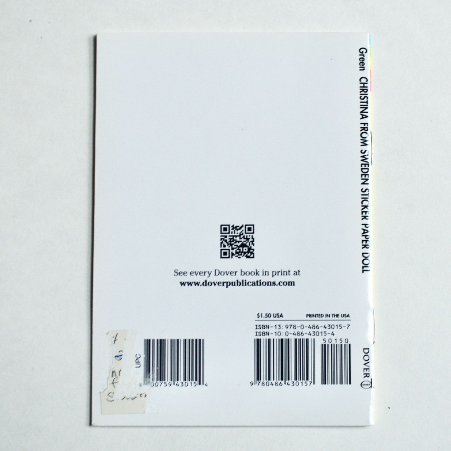 2003 Christina from Sweden Sticker Paper Doll Book NOS New Vintage