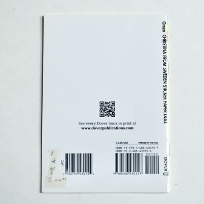 2003 Christina from Sweden Sticker Paper Doll Book NOS New Vintage