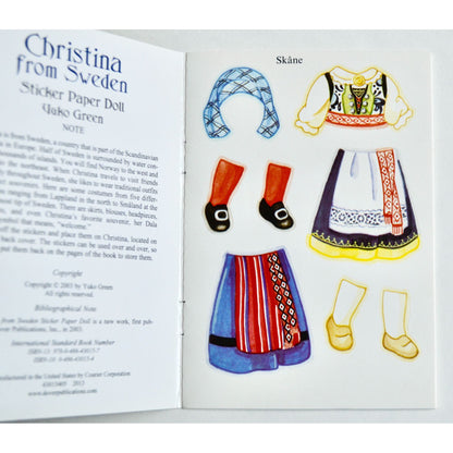2003 Christina from Sweden Sticker Paper Doll Book NOS New Vintage
