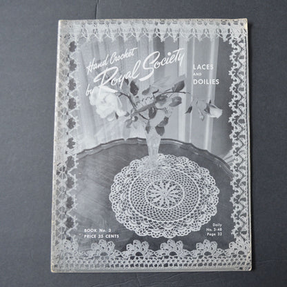 Hand Crochet By Royal Society Laces & Doilies Book No. 3 Vintage Crochet Patterns 1943