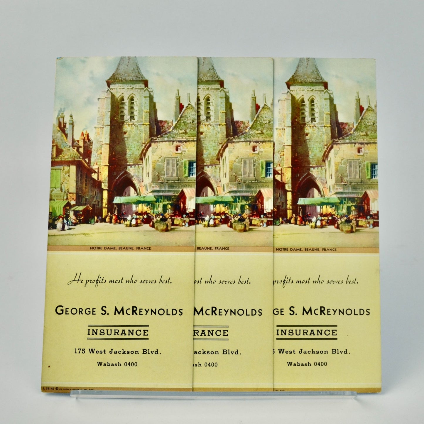 George McReynolds Insurance Wabash Blotting Cards Vintage Unused