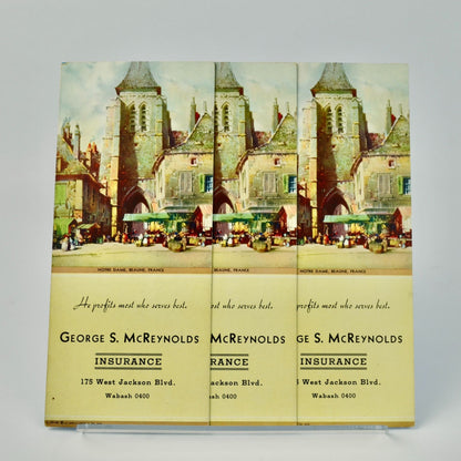George McReynolds Insurance Wabash Blotting Cards Vintage Unused