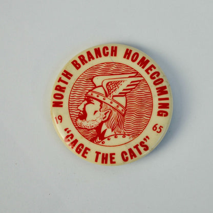 1965 North Branch Minnesota Homecoming Football Pin Vintage Button