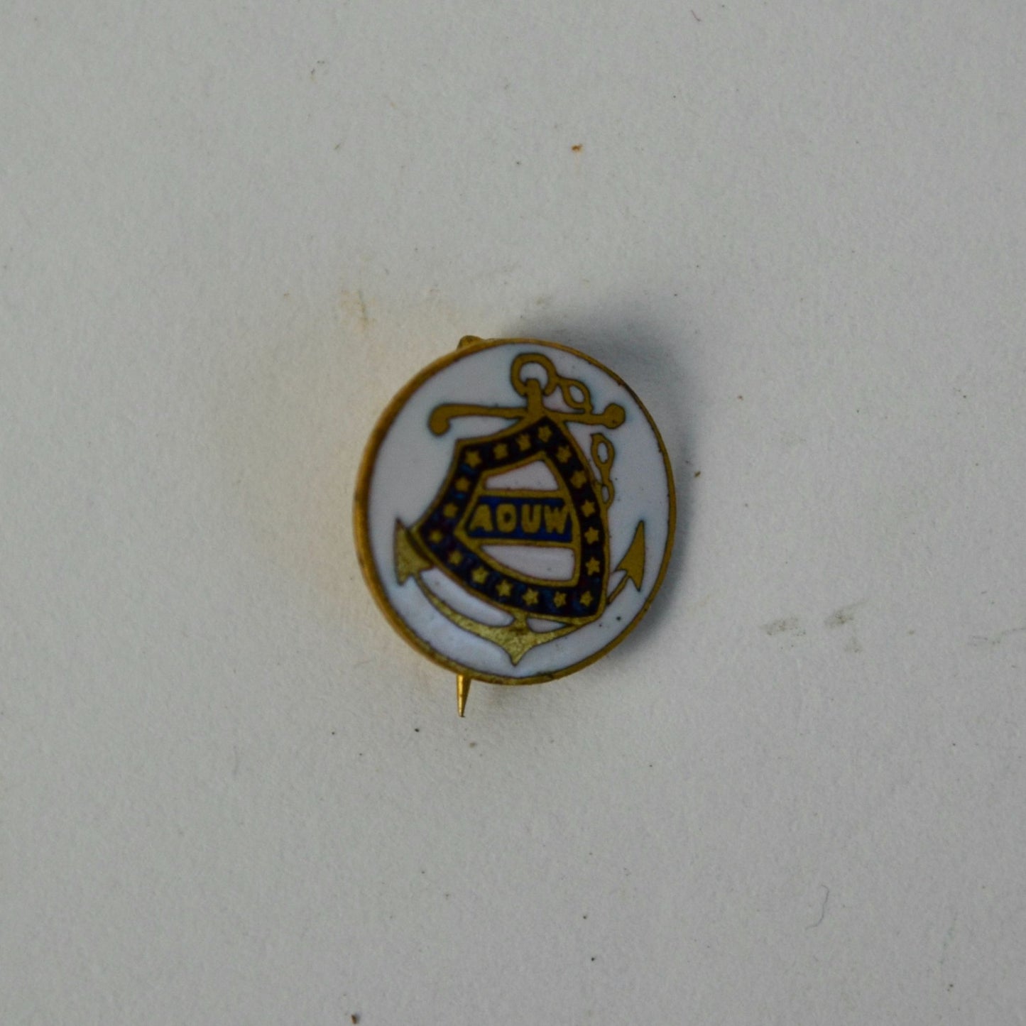 Ancient Order of United Workmen AOUW Pin Button Collar Vintage Tiny