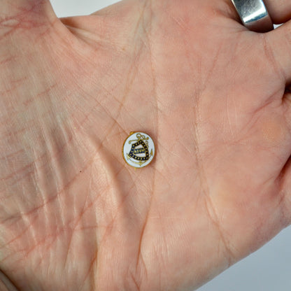 Ancient Order of United Workmen AOUW Pin Button Collar Vintage Tiny