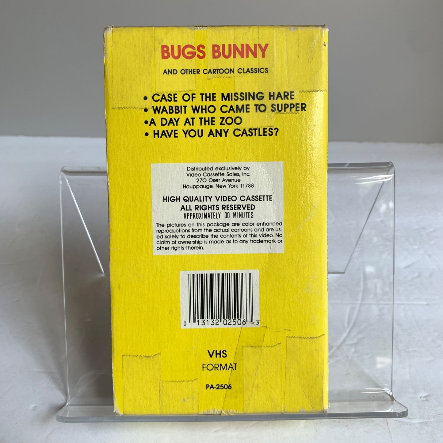 Bugs Bunny Parents Approved Video VHS Vintage