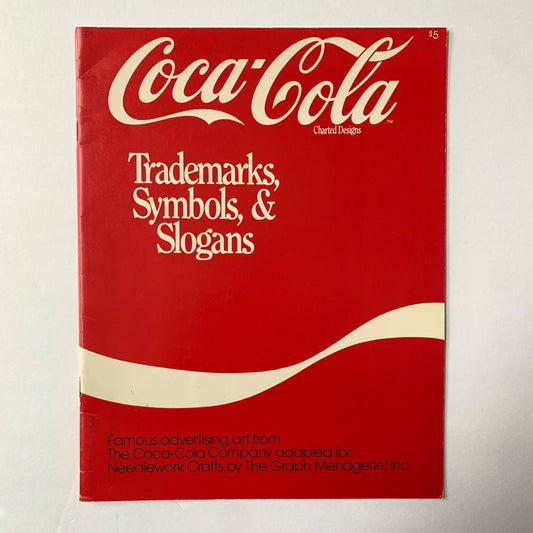 1983 Coca Cola Trademarks Symbols and Slogans Needlework Book Cross-Stitch Patterns