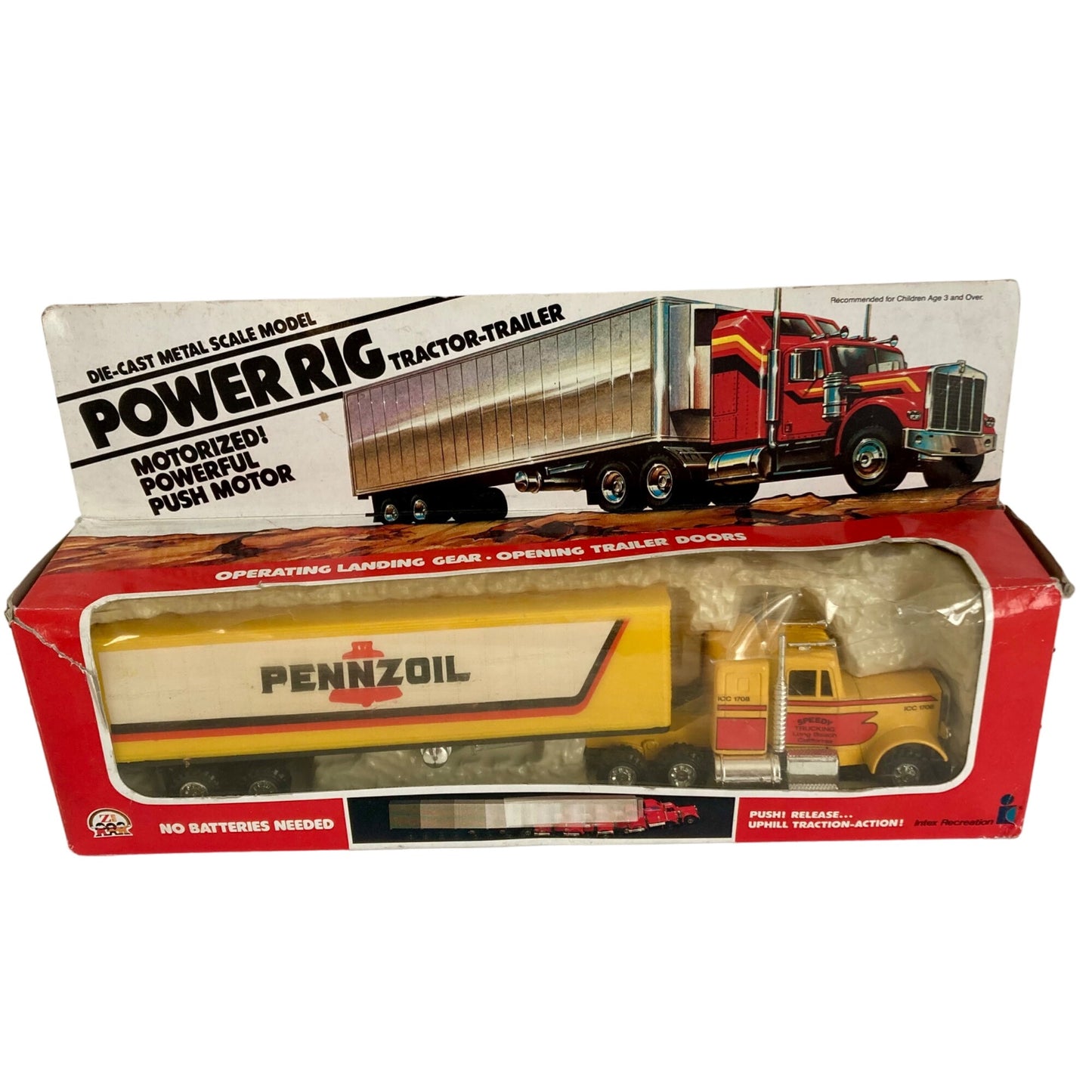 Vintage Zee Toys Power Rig Pennzoil Semi Truck 1982 Freightliner w/ORIGINAL BOX!