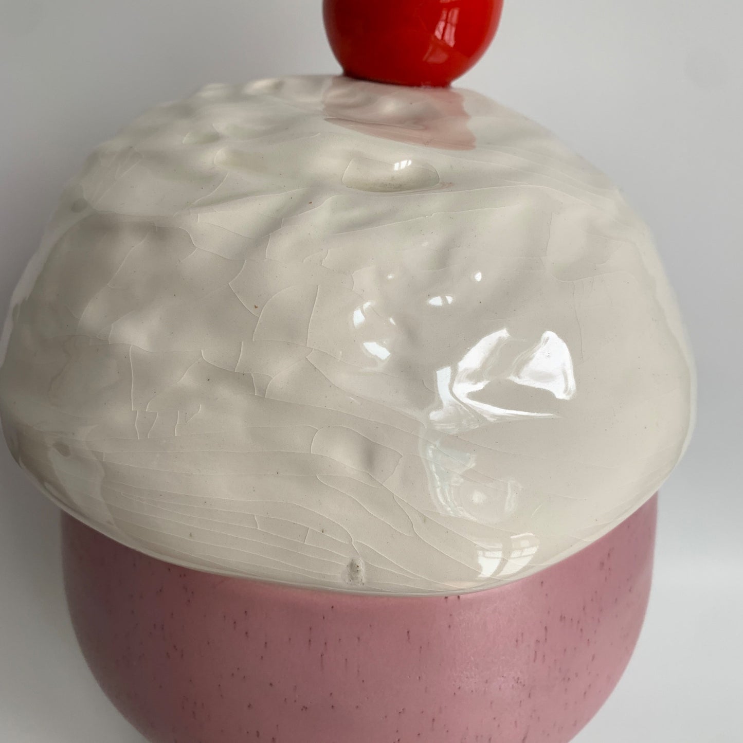 ADORABLE Vintage Milkshake Cookie Jar with Cherry 13" Tall