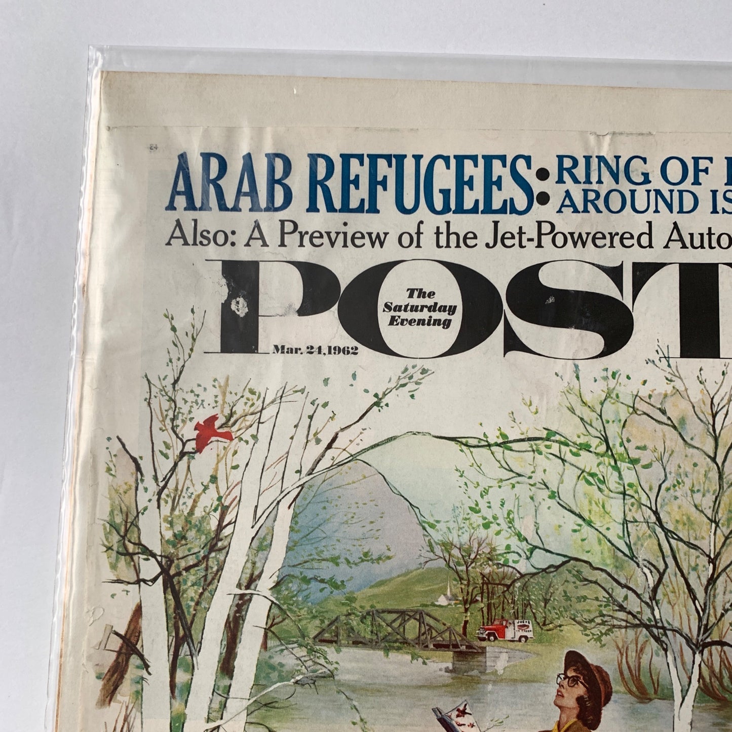 The Saturday Evening Post Magazine COVER March 24 1962 George Hughes Arab Refugees