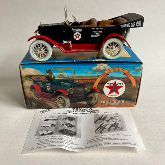 Vintage Ertl Texaco 1917 Maxwell Touring Car #14 Diecast Coin Bank w/ KEY!