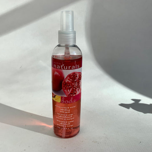 Avon Naturals Pomegranate Mango Body Spray 8.4 Oz New