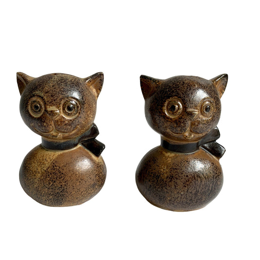 Vintage | Brown Cats Ceramic Salt & Pepper Shakers Made in Japan
