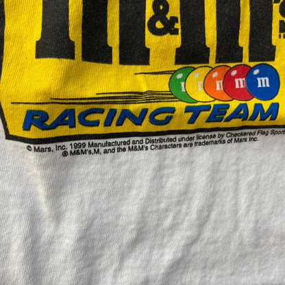 Vintage Ernie Irvan NASCAR M&M's T-Shirt Youth Size L 1999 Mars Racing