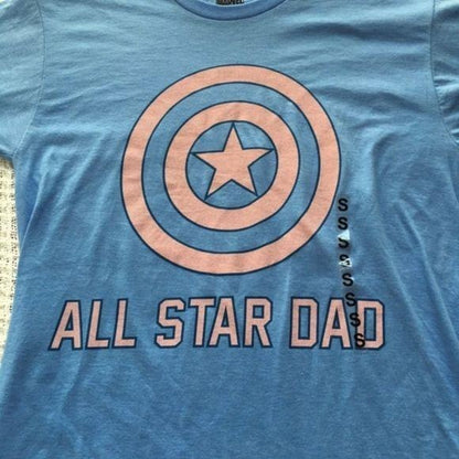 Marvel Captain America All-Star Dad Tee NEW