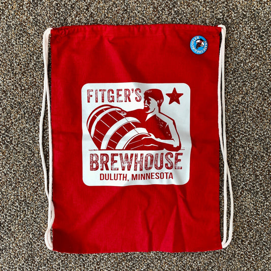 Fitger's Brewhouse Red Drawstring Bag