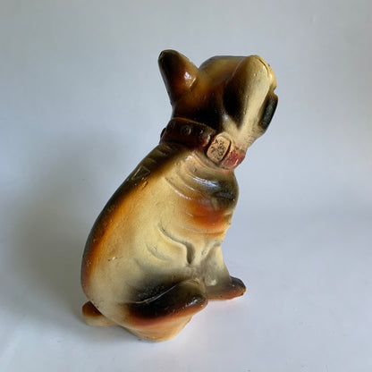 Chalkware Vintage Boston Terrier Dog Figurine 9.5"