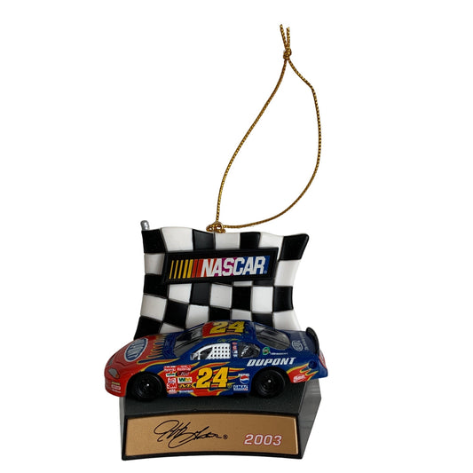 2003 Jeff Gordon NASCAR Die Cast Car Ornament Checkered Flag Vintage