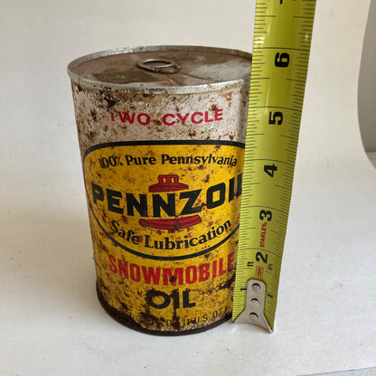 Vintage Pennzoil Two Cycle Snowmobile Oil Can 1 Quart UNOPENED!