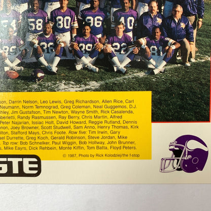 1987 Minnesota Vikings Team Photo Photograph 8 x 10