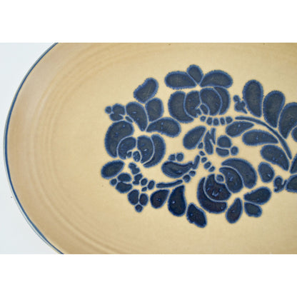 Vintage Pfaltzgraff FOLK ART 14” Oval Platter (USA Castle Mark)