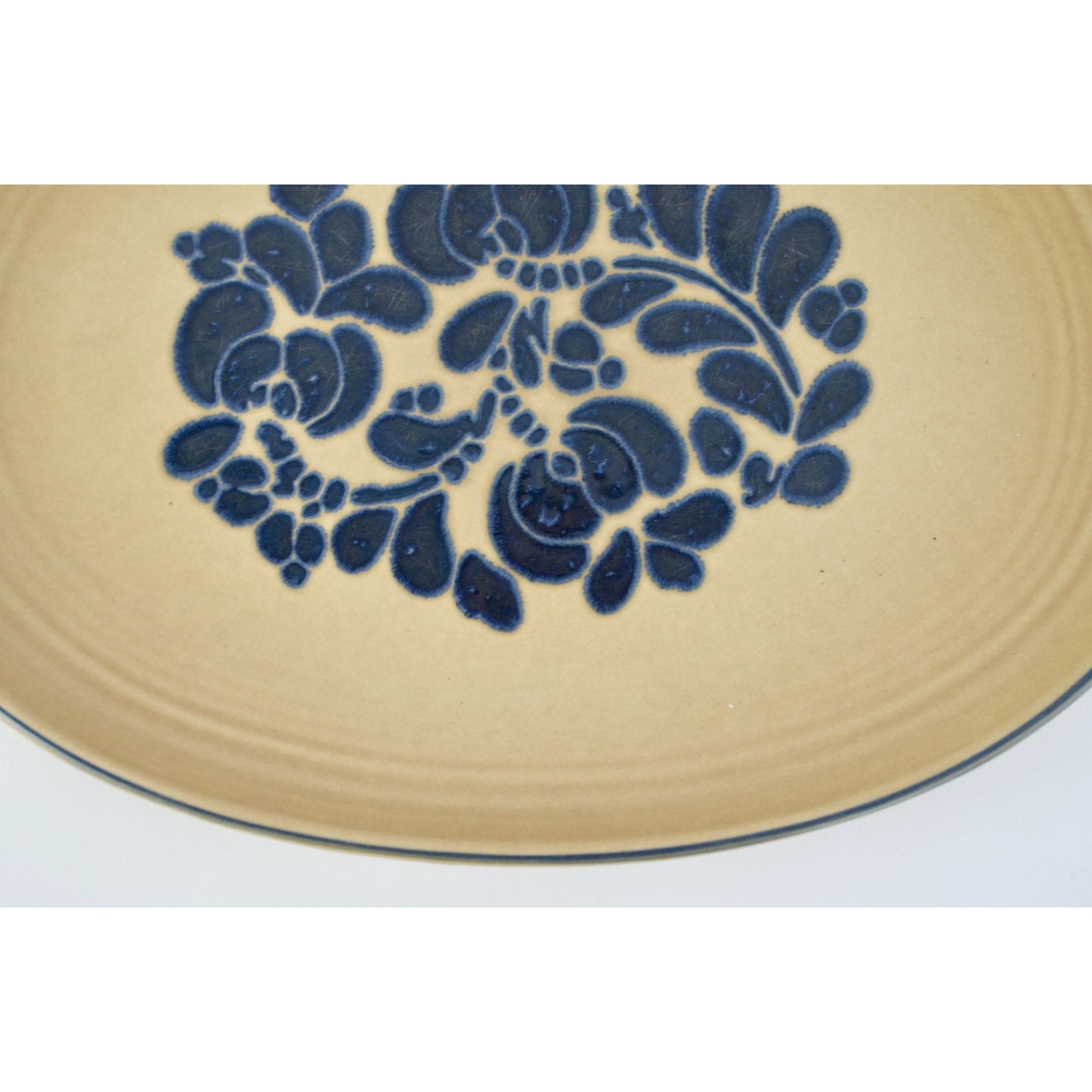 Vintage Pfaltzgraff FOLK ART 14” Oval Platter (USA Castle Mark)